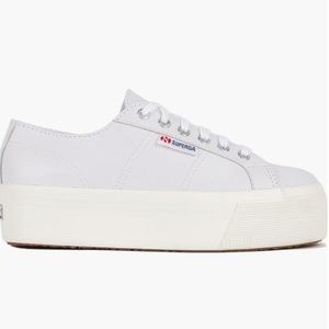 NEW! White Leather Superga 2790 RETAIL $119